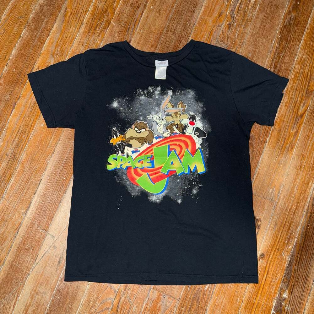 Vintage Space Jam Looney Tunes Character Graphic T-Shirt